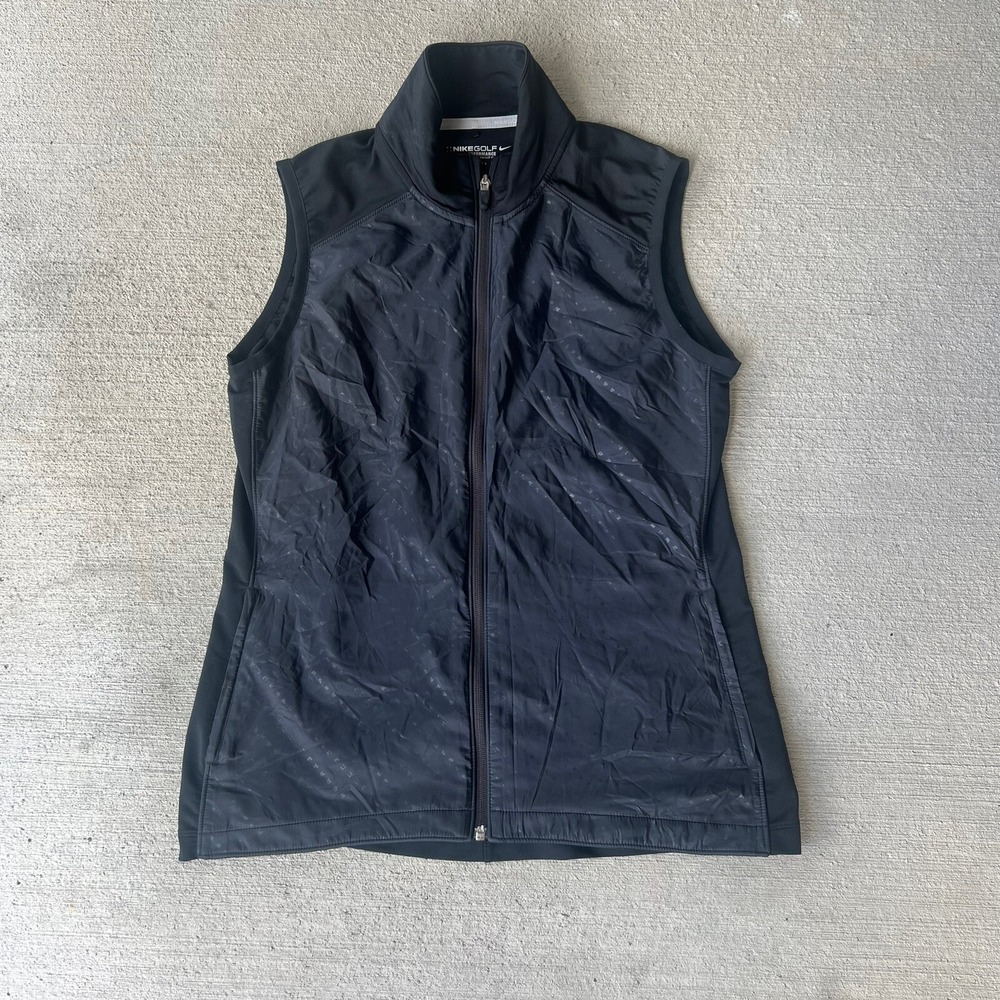 Nike Women's Golf Tour Dri-Fit‎ Full Zip Vest Black Size L
